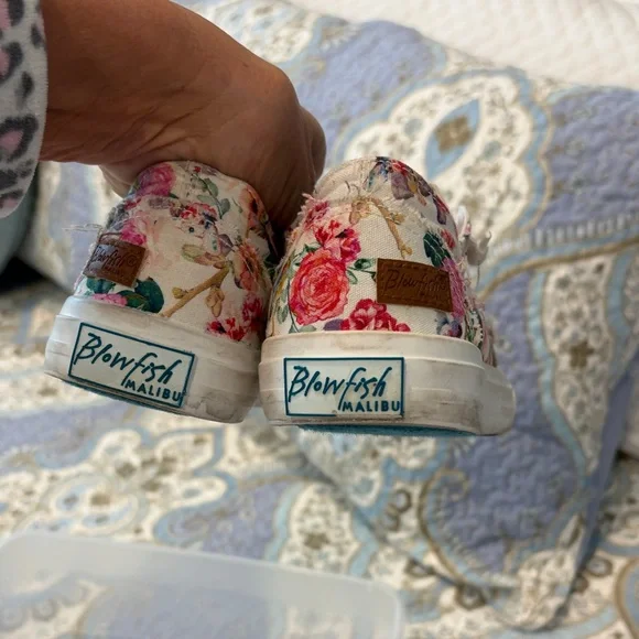 Blowfish White Floral Canvas Slip-On Sneakers - Pastel Multi color - Picture 7 of 10